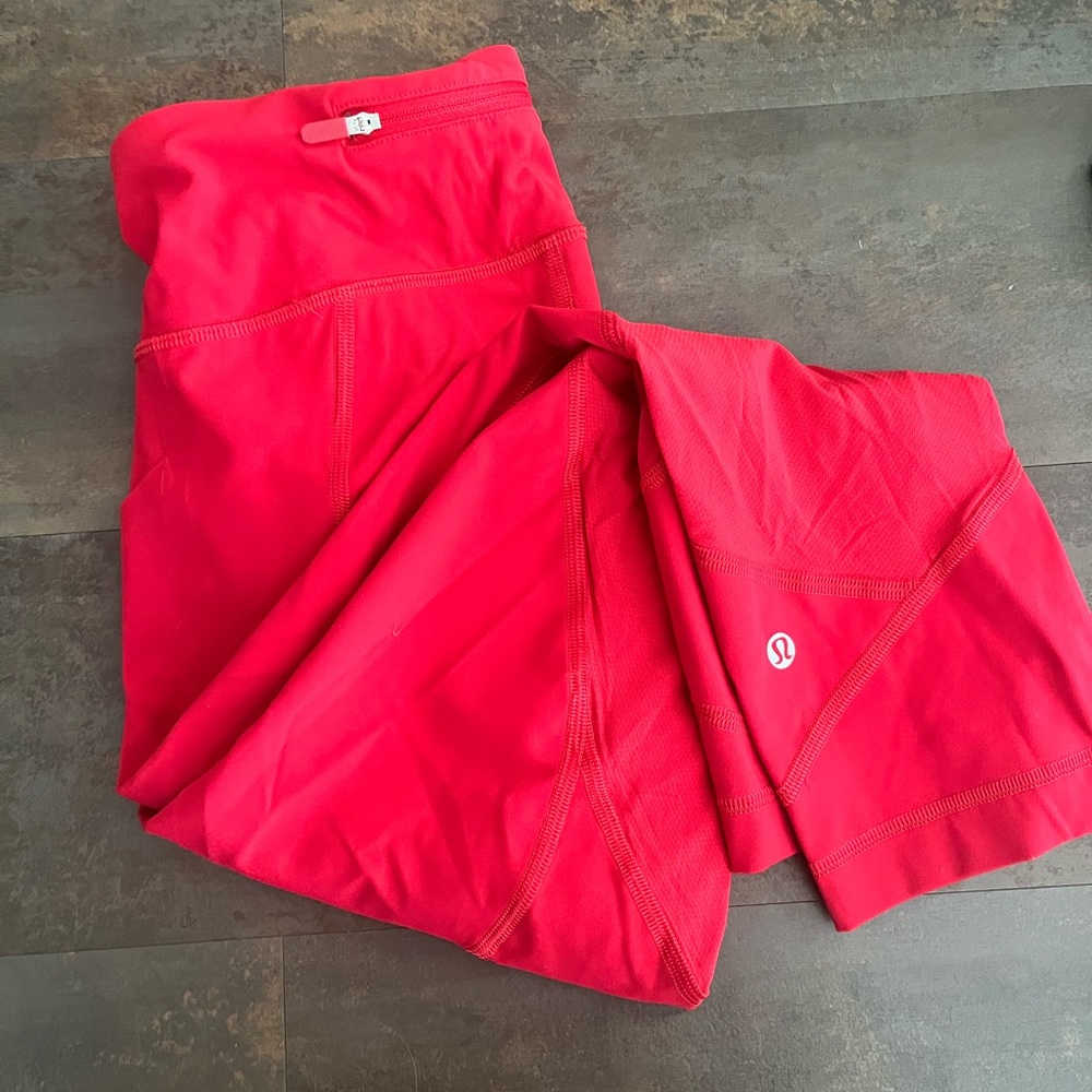 Red lulu leggings